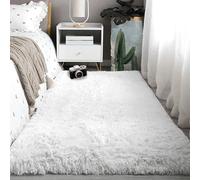 Area Rugs Tapis Moelleux 170 x 220 cm Moelleux et Moderne Tapis à Poils Longs Shaggy Extra Large pour Chambre et Salon Cuisine, Blanc