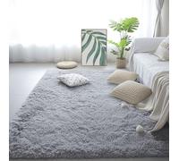 Area Rugs Tapis Moelleux 210 x 310 cm Pelucheux Chambre Tapis Décoratif Style Moderne pour Chambre à Coucher, Salon, Espace de Jeu pour Enfants, Gris Clair
