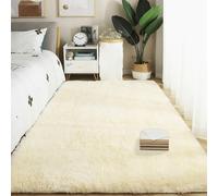 Area Rugs Tapis Moelleux 240 x 280 cm Doux Moelleux Tapis de Salon Moderne à Poils Longs Plusieurs Tailles Disponibles pour Chambre à Coucher, Cuisine et Salle à Manger, Couleur Crème