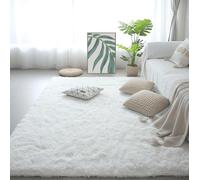 Area Rugs Tapis Moelleux 260 x 300 cm Pelucheux Chambre Tapis Décoratif Style Moderne pour Chambre à Coucher, Salon, Espace de Jeu pour Enfants, Blanc