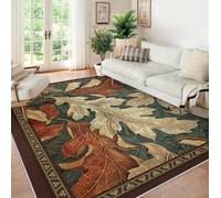 Area Tapis 140x200 for Salon Lavable Boheme carpette Chambre Large Farmhouse Colorful Leaf Print Salle a Manger Descente de lit Soft Floor Indoor Bureau Under Sofa Bedside Decor
