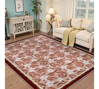 Area Tapis 80x150 for Salon Blush Pink Machine Lavable carpette antiderapant Bas Poil Thin Lightweight Large Descente de lit Floral botanique Leaf Chambre Salle a Manger Office Bebe Home Decor
