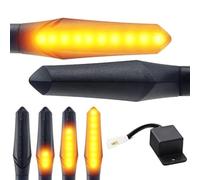 Area1 Clignotants LED moto homologués E effet défilement - Set de 2 pièces M8 avec relais LED - Compatibles 790 Duke, 390 Duke, 690 SMC/R, MT-07, MT-09, MT-125, Z900, Z650, Z500, Z125, CMX, CB, Hornet