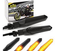 Area1 Clignotants LED moto homologués E effet défilement - Set de 2 pièces M8 - Compatibles 790 Duke, 390 Duke, 690 SMC/R, MT-07, MT-09, MT-125, Z900, Z650, Z500, Z125, CMX, CB, Hornet, SV650, GSXS