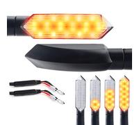 Area1 Clignotants LED moto homologués E - Set de 2 pièces M8 avec 2 résistances, compatibles universels (AD88, clignotants + résistances)