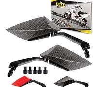 Area1 Moto Rétroviseur Set/Homologué E / 2xM10 droite, 2xM8 droite, 1xM10 gauche, 1xM8 gauche/convient pour Nitro, Ovetto, Mach G, Stunt, Booster (V30)