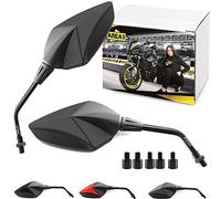 Area1 Moto Rétroviseur Set/Homologué E / 2xM10 droite, 2xM8 droite, 1xM10 gauche, 1xM8 gauche/convient pour Vulcan S 650, Performance, Light Tourer, Sport, Cafe (V7)
