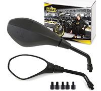 Area1 Moto Rétroviseur Set / Homologué E / 2xM10 droite, 2xM8 droite, 1xM10 gauche, 1xM8 gauche / convient pour XMAX 400, 300 / XMAX 125 (ab 2009) (V20)