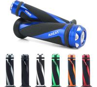 Area1 moto scooter poignées 2 pièces 1x 22mm + 1x 24-25mm (7/8 / 1 pouce) poignées de guidon caoutchouc de poignée de type bobine de couleur bleue