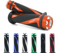 Area1 moto scooter poignées 2 pièces 1x 22mm + 1x 24-25mm (7/8 / 1 pouce) poignées de guidon caoutchouc de poignée de type Coil couleur orange