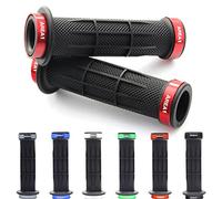 Area1 Poignées de Guidon de vélo, Poignees VTT BMX 2x 22mm Poignée en caoutchouc, Antidérapantes, Stripe Rouge