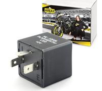 Area1 Relais de clignotant moto Électronique numérique universel, indépendant de la charge - Compatible LED, halogène et ampoules classiques - 12V 0.1-150W, modèle 3 broches (3 pins)