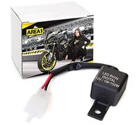 Area1 Relais de clignotant moto Électronique numérique universel, indépendant de la charge - Compatible LED, halogène et ampoules classiques - 12V 0.1-150W, connecteur 2 broches (2 pins)