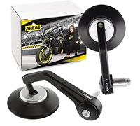 Area1 Rétroviseur de guidon de moto CNC compatible avec Bonneville T120, T100 Noir, (V52)