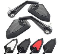 Area1 Rétroviseurs de Guidon de Moto Universel Blanc Retroviseur embout de Guidon Homologué E Certification CE 7/8" 22mm compatible avec