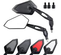 Area1 Rétroviseurs Scooter Universel noir Retroviseur Latéral Homologué E, Certification CE (2xM8 Filetage à droite + 1xM8 gauche) compatible avec Sym Niu