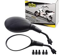 Area1 Rétroviseurs Scooter Universel Retroviseur Latéral Homologué E, Certification CE (2xM8 Filetage à droite + 1xM8 gauche) compatible avec Sym Niu KSR