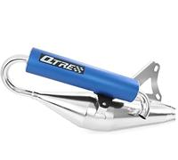 Area1 Tecnigas Q-Tre Pot d'échappement sport compatible compatible avec Speedfight 3, Jetforce Jet Force, Ludix (couché/horizontal) (2 temps/50 ccm) (chrome carbone)