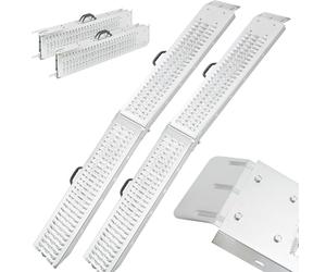 Arebos 2 x Plateforme d'accès 400 kg | Plateforme de Chargement Pliable | Acier galvanisé 180x22,5x4,5 cm | Plateforme de Chargement avec poignée | Rails d'accès Moto ATV Quad et Voiture