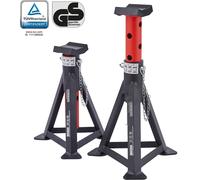 AREBOS 2x chandelles | capacité de charge de 3 tonnes chacune | réglables en hauteur 299-442 mm | set de chandelles | support de cric | chandelles d'appui pied d'appui, acier