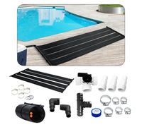 AREBOS 2x Réchauffeur de Piscine Solaire Chauffage Solaire 66 x 300 cm Noir