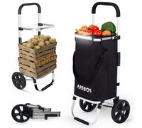 AREBOS 3en1 Chariot à provisions sac de transport avec compartiment réfrigéré