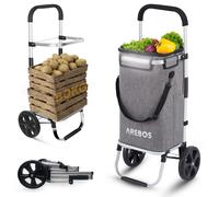 AREBOS 3en1 Chariot à provisions sac de transport avec compartiment réfrigéré