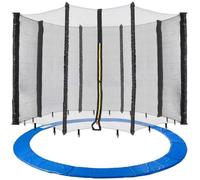 AREBOS 460 cm Coussin de protection pour trampoline + filet pour 8 tiges