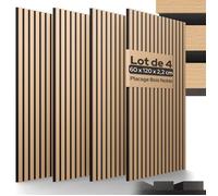 AREBOS 4x Panneaux acoustiques - Bois véritable, NRC 0,95, faciles à installer pour salon, bureau et studio Chêne