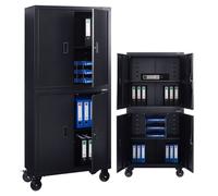 AREBOS Armoire de classement Armoire de bureau Armoire de rangement roulettes
