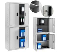 AREBOS Armoire de classement Armoire de bureau Armoire de rangement 180x90x40 cm