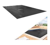 AREBOS Bâche de piscine solaire | Bâche Solaire carrée Ø 5,49x2,74m | Bâche Solaire épaisseur 120 µm | Bâche Thermique | Noir
