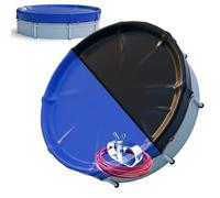 Arebos® Bâche Ronde Ø 460 cm pour Piscine | Bâche 2-en-1 Été & Hiver en PE 200g/m² | Couverture Solaire pour Piscine | Convient aux piscines Ø 366-400 cm