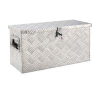 AREBOS Boîte à Outils Boite de Rangement Transport Box Truckbox | Aluminium | 60 x 25 x 30 cm | 40L | Verrouillage avec 2 Clés