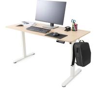 AREBOS Bureau à hauteur réglable électriquement 120x60 cm | Fonction mémoire | Table d'ordinateur réglable 72-118 cm