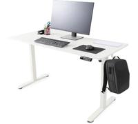 AREBOS Bureau à hauteur réglable électriquement 120x60 cm | Fonction mémoire | Table d'ordinateur réglable 72-118 cm Blanc