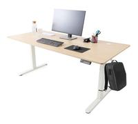 AREBOS Bureau à hauteur réglable électriquement 160x80 cm | Fonction mémoire | Table d'ordinateur réglable 72-118 cm Beige