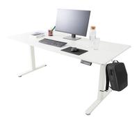 AREBOS Bureau à hauteur réglable électriquement 160x80 cm | Fonction mémoire | Table d'ordinateur réglable 72-118 cm Blanc