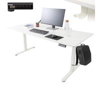 AREBOS Bureau Électrique Assis-Debout Réglable Hauteur 72-118cm Mémoire 160x80cm