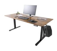 AREBOS Bureau Électrique Réglable 160 x 80 cm | Hauteur 72-118 cm | Fonction Mémoire | Bureau Assis-Debout Ergonomique | Table Informatique pour Télétravail & Maison | Marron
