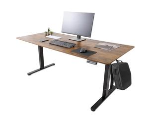 AREBOS Bureau Électrique Réglable 180 x 80 cm | Hauteur 72-118 cm | Fonction Mémoire | Bureau Assis-Debout Ergonomique | Table Informatique pour Télétravail & Maison | Marron