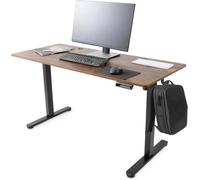 AREBOS Bureau à hauteur réglable électriquement 140x60 cm | Fonction mémoire | Table d'ordinateur réglable 72-118 cm | Table de bureau | Table debout | Marron