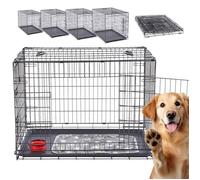 Arebos Cage pour Chien S 63 x 45 x 51 cm | Cage de Transport Pliable pour Voiture et Maison | 2 Portes | Facile à Plier et Transporter | Idéale pour Chiens Moyens à Grands