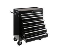 AREBOS Chariot d'atelier | Chariot à Outils | 7 Tiroirs | Verrouillable | 4 roulettes | Tapis antidérapants | Noir | 70 x 33 x 78 cm