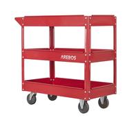 AREBOS Chariot d'atelier Chariot montage Chariot multifonctionnel à 3 étagères