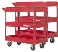 AREBOS Chariot d'atelier, lot de 2 | 3 compartiments | capacité de charge jusqu'à 100 kg