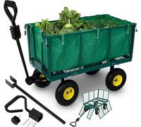 AREBOS Chariot de Transport Pliable 4 Roues bâche Amovible Max. 550kg charrette à Main Chariot de Jardin Chariot d'extérieur