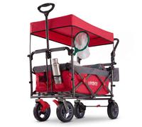 AREBOS chariot pliable premium avec toit jusqu'à 100kg freins avant/arrière