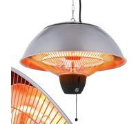 AREBOS Chauffage infrarouge au plafond 1500 W avec interrupteur à tirette 2 niveaux de chauffage Chauffage radiant pour balcon Chauffage pour tente Chauffage pour terrasse Chauffage pour l'extérieur