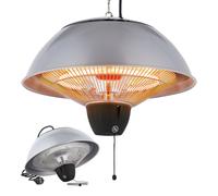 AREBOS Chauffage infrarouge plafond 1500W Radiateur électrique suspendu Rond